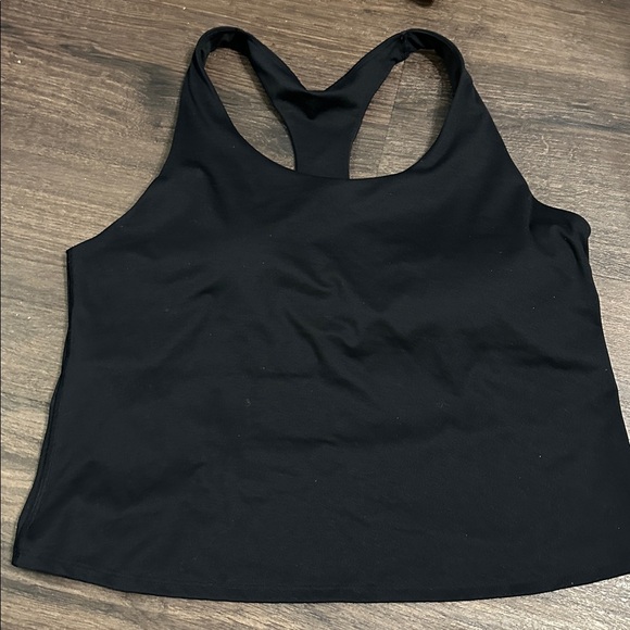 NWOT! Old Navy Black PowerSoft Cropped Shelf-Bra Tank Top 🤎 - Picture 7 of 7